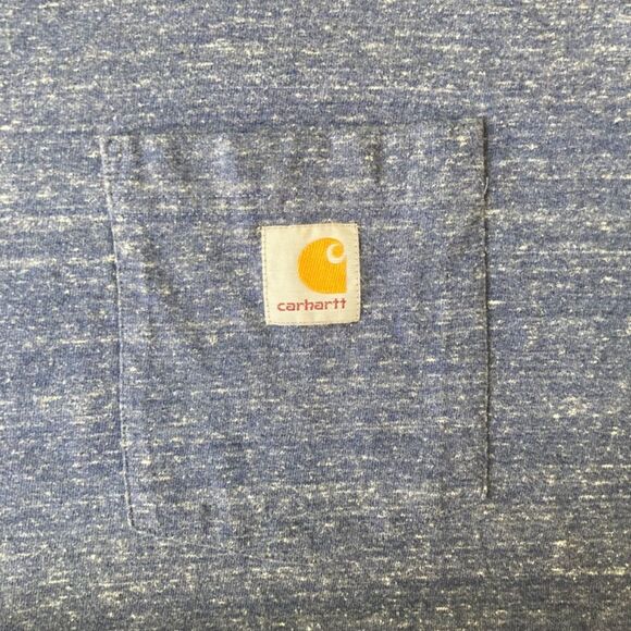 CARHARTT Loose Fit Pullover T-Shirt Tee Men Size 3XL Blue Pocket Short Sleeve - Picture 3 of 7